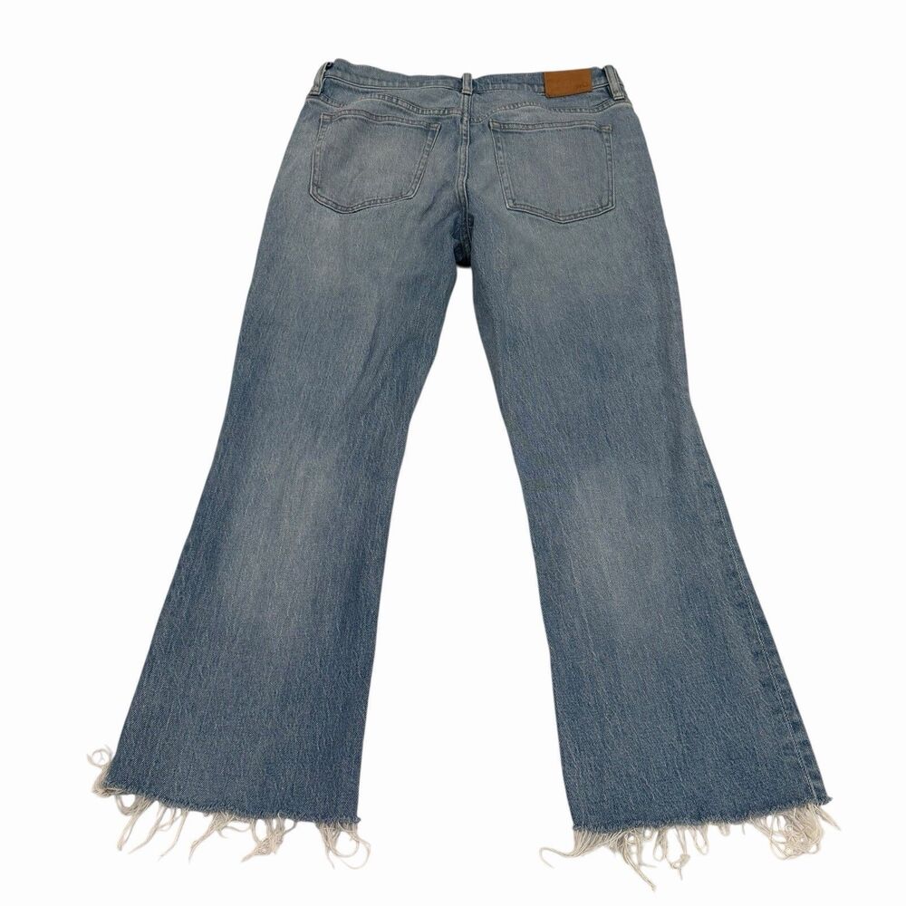 J. Crew Women's Jeans Size 29 9" Billie Blue Denim Boot Crop Light Wash Frayed - Picture 2 of 12